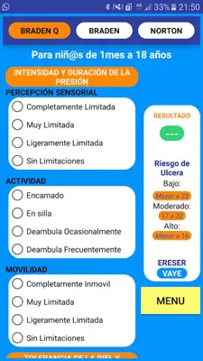 Riesgo de Ulceras android App screenshot 5